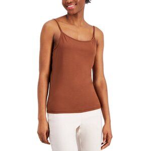 Alfani Women's Size XS Scoop-Neck Nude /Brown Knit Camisole Tank NWT